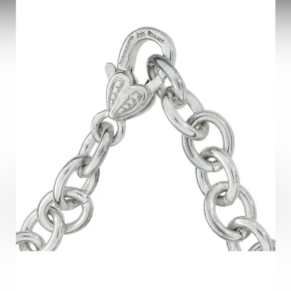 Judith Ripka Sterling Silver Heart Lock Necklace - Picture 2 of 5